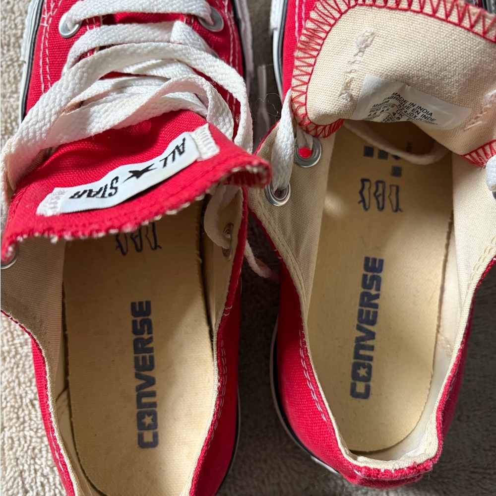 Converse Red Low Top Canvas Slip-On Sneakers - Picture 6 of 11